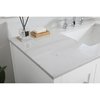 Elegant Decor 48 Inch Single Bathroom Vanity In White With Backsplash, 2PK VF16048WH-BS